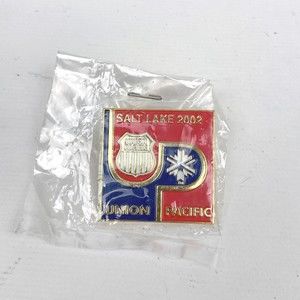 VTG Union Pacific Railroad Salt Lake City Olympics 2002 Enamel Lapel Pin Pinback